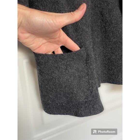 Peruvian Connection Open Front 100% Royal Alpaca Charcoal Gray Color XS Soft - Picture 2 of 6
